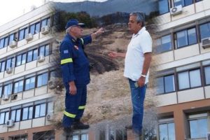 Ο Αντιπεριφερειάρχης της Π.Ε. Κοζάνης συγχαίρει τους Πυροσβέστες, για την κατάσβεση της φωτιάς στα Λεύκαρα